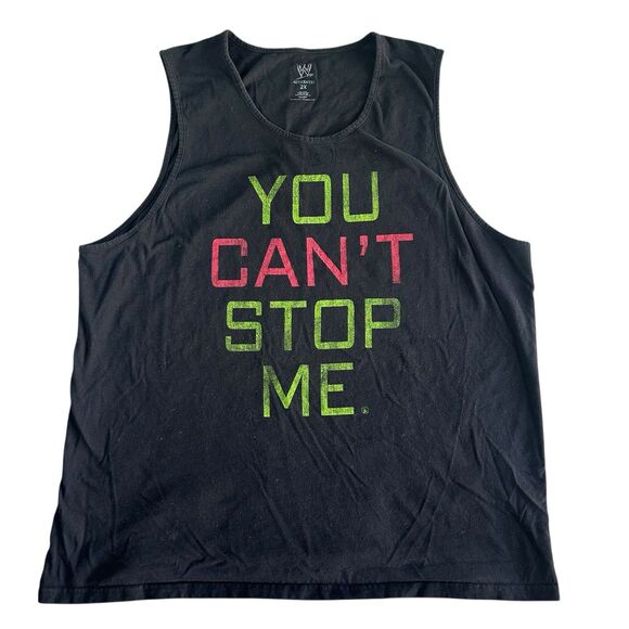 WWE John Cena Graphic Tank Top Men’s XXL ‘You Can’t Stop Me’ Workout Black Y2K - Picture 2 of 8
